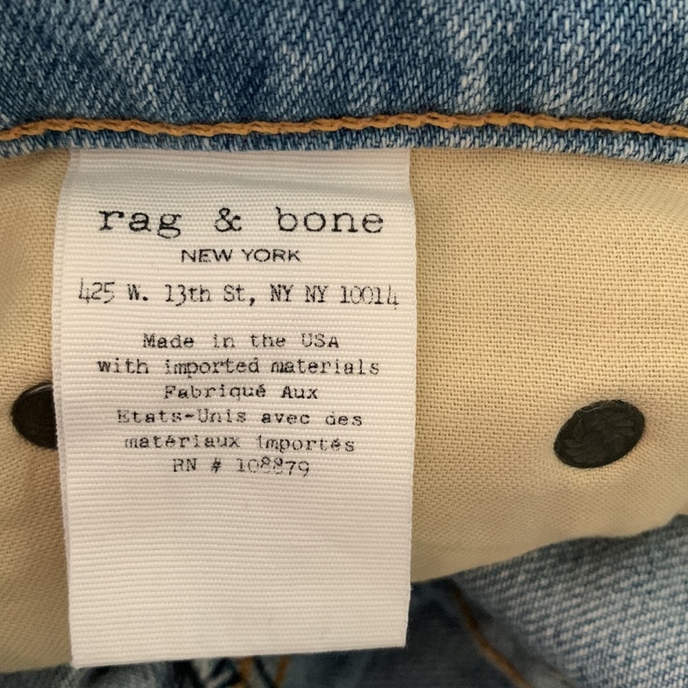 Rag & Bone The Dre Boyfriend Skinny Thrasher Size 25 - Picture 7 of 8